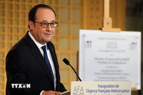 Tổng thống Pháp François Hollande. (Nguồn: AFP/TTXVN)