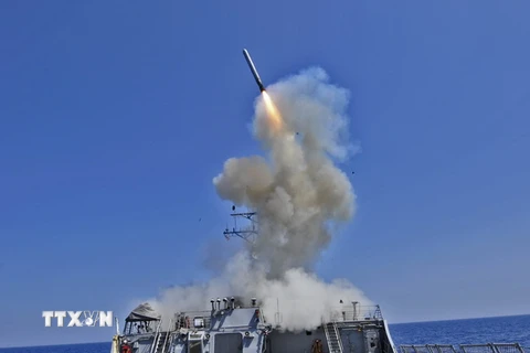 Tên lửa hành trình Tomahawk của Mỹ. (Nguồn: AFP/TTXVN)