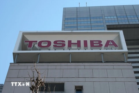 Biểu tượng Toshiba tại trụ sở ở Tokyo. (Nguồn: AFP/TTXVN)