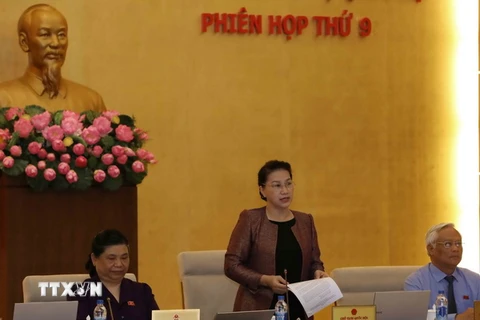 Chủ tịch Quốc hội Nguyễn Thị Kim Ngân phát biểu khai mạc phiên chất vấn. (Ảnh: Phương Hoa/TTXVN)