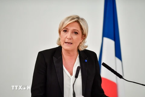 Ứng cử viên Tổng thống Pháp Marine Le Pen. (Nguồn: THX/TTXVN)