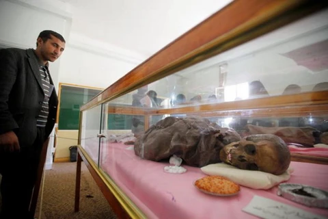 Một xác ướp được bảo quản tại bảo tàng Đại học thủ đô Sanaa. (Nguồn: Reuters)