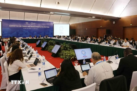 Quang cảnh cuộc họp Ủy ban Thương mại và Đầu tư (CTI). (Ảnh: Phương Hoa/TTXVN)