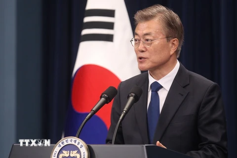 Tổng thống Hàn Quốc Moon Jae-in. (Nguồn: THX/TTXVN)