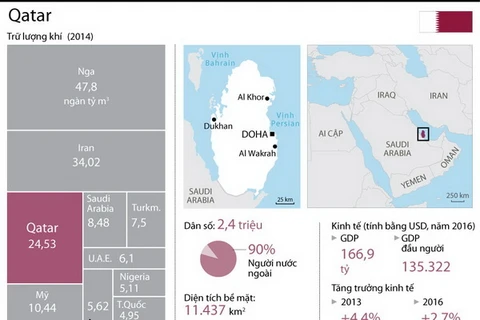 [Infographics] Những điều chưa biết về đất nước vùng Vịnh Qatar