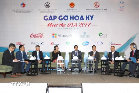 Thứ trưởng Ngoại giao Hà Kim Ngọc tham gia phiên thảo luận Khuôn khổ thương mại Việt Nam-Hoa Kỳ giai đoạn 2017-2020. (Ảnh: Thanh Vũ/TTXVN)