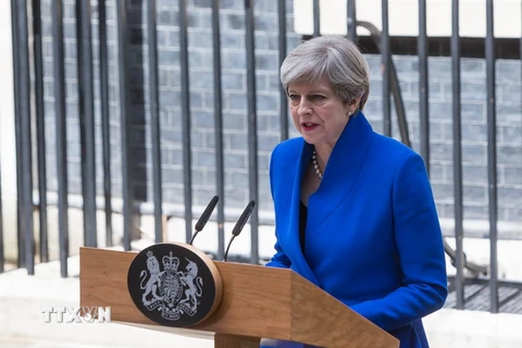 Thủ tướng Anh Theresa May phát biểu tại London. (Nguồn: THX/TTXVN)