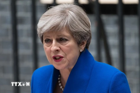 Thủ tướng Anh Theresa May tại Nhà số 10 phố Downing. (Nguồn: THX/TTXVN)