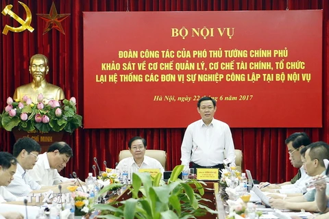 Phó Thủ tướng Vương Đình Huệ phát biểu. (Ảnh: Doãn Tấn/TTXVN)