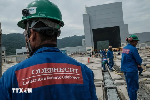 Một công trình xây dựng của công ty Odebrecht ở Rio de Janeiro. (Nguồn: AFP/TTXVN)