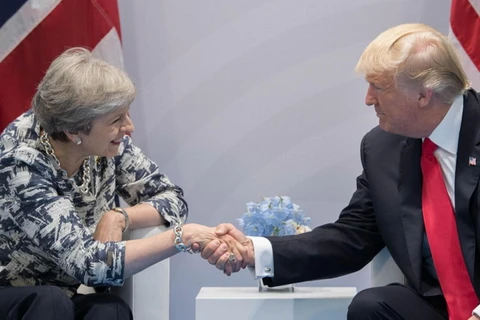 Thủ tướng Anh Theresa May hội đàm với Tổng thống Mỹ Donald Trump bên lề Hội nghị thượng đỉnh G20. (Nguồn: PA)