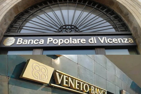 Italy sử dụng tiền của người đóng thuế để giải cứu hai ngân hàng Veneto Banca và Banca Popolare di Vicenza. (Nguồn: italiasalva.it)