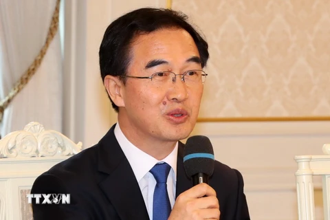 Bộ trưởng Bộ Thống nhất Hàn Quốc Cho Myoung-gyon. (Nguồn: Yonhap/TTXVN)