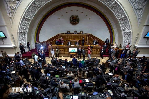 Toàn cảnh một phiên họp Quốc hội Venezuela ở Caracas. (Nguồn: EPA/TTXVN)