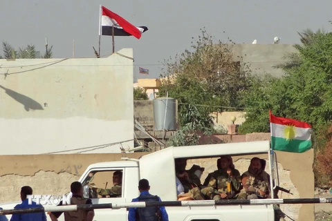 Lực lượng an ninh Iraq triển khai tại Kirkuk. (Nguồn: AFP/TTXVN)