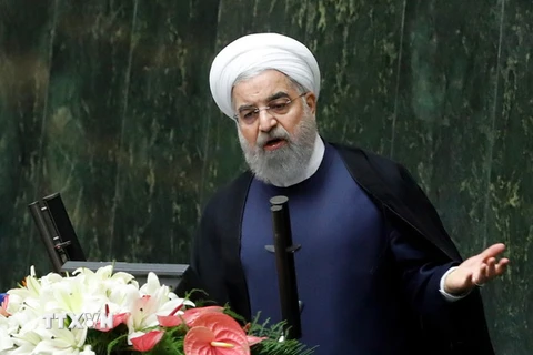 Tổng thống Iran Hassan Rouhani phát biểu tại phiên họp Quốc hội ở Tehran. (Nguồn: AFP/TTXVN)