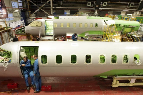 Xưởng sản xuất máy bay Learjet 40 của Bombardier tại Belfast. (Nguồn: Bloomberg)