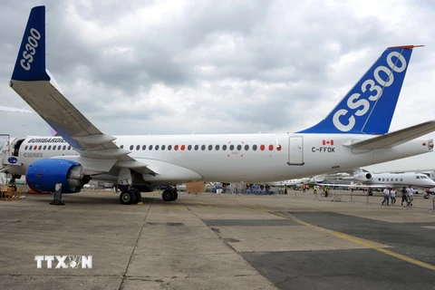Máy bay CS300 của tập đoàn Bombardier. (Nguồn: AFP/TTXVN)