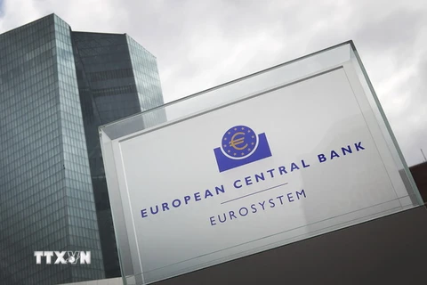 Trụ sở Ngân hàng Trung ương châu Âu ( ECB) ở Frankfurt/Main, Đức. (Nguồn: AFP/TTXVN)