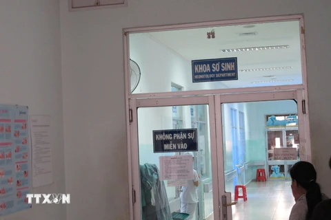 Khoa sơ sinh Bệnh viện Hùng Vương Thành phố Hồ Chí Minh. (Ảnh: Phương Vy/TTXVN)