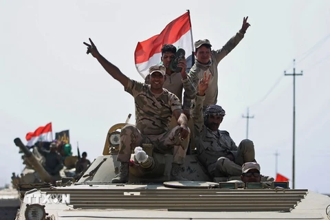 Lực lượng an ninh Iraq tại khu vực ngoại ô Kirkuk. (Nguồn: AFP/TTXVN)
