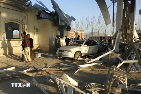 Hiện trường một vụ đánh bom ở thành phố Gardez, tỉnh Paktia, Afghanistan. (Nguồn: THX/TTXVN)