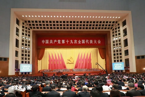 Các đại biểu tham dự Đại hội đại biểu toàn quốc lần thứ XIX Đảng Cộng sản Trung Quốc. (Nguồn: THX/TTXVN)