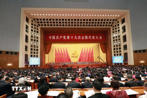 Các đại biểu tham dự Đại hội XIX Đảng Cộng sản Trung Quốc. (Nguồn: THX/TTXVN)