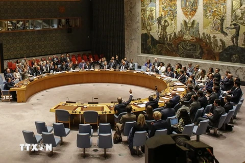 Toàn cảnh phiên họp của Hội đồng Bảo an Liên hợp quốc ở New York, Mỹ. (Nguồn: AFP/TTXVN)