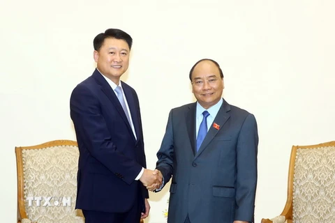Thủ tướng Nguyễn Xuân Phúc tiếp ông Lee Chul-sung, Giám đốc Cơ quan Cảnh sát Quốc gia Hàn Quốc. (Ảnh: Thống Nhất/TTXVN)