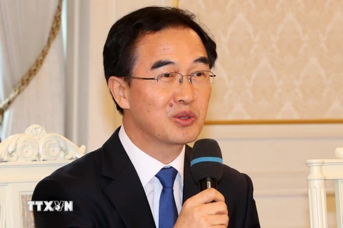 Bộ trưởng Thống nhất Hàn Quốc Cho Myoung-gyun. (Nguồn: Yonhap/TTXVN)