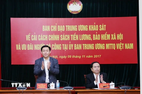 Phó Thủ tướng Vương Đình Huệ phát biểu. (Ảnh: Nguyễn Dân/TTXVN)