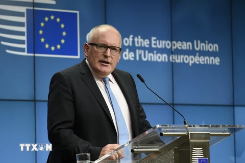 Chủ tịch EC Frans Timmermans. (Nguồn: AFP/TTXVN )