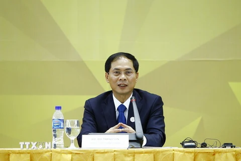 Thứ trưởng Thường trực Bộ Ngoại giao Bùi Thanh Sơn. (Ảnh: TTXVN)
