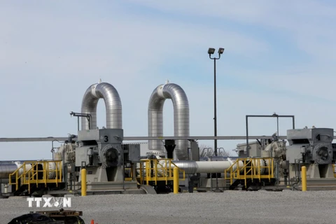 Đường ống dẫn dầu Keystone tại thành phố Steele, Nebraska, Mỹ. (Nguồn: Reuters/TTXVN)