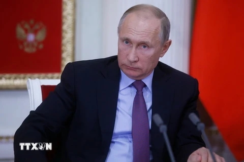 Tổng thống Nga Vladimir Putin trong một cuộc họp tại Moskva. (Nguồn: AFP/TTXVN)