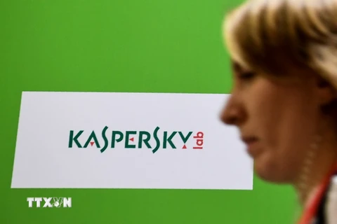 Biểu tượng Kaspersky tại Moskva, Nga. (Nguồn: AFP/TTXVN)