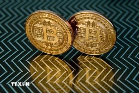  Đồng bitcoin tại Washington, Mỹ. (Nguồn: AFP/TTXVN)