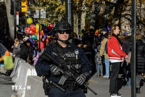 Cảnh sát tuần tra tại New York, Mỹ. (Nguồn: AFP/TTXVN)