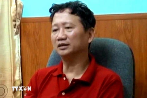 Trịnh Xuân Thanh đầu thú tại Cơ quan An ninh điều tra (Bộ Công an) ngày 31/7. (Ảnh (chụp qua màn hình): TTXVN)