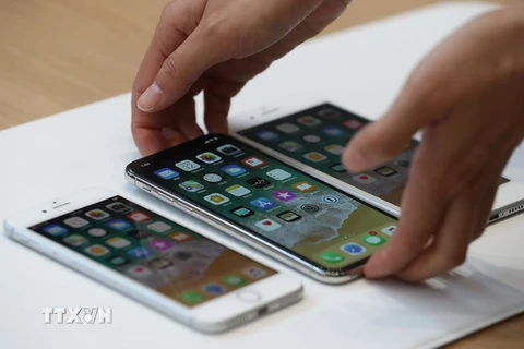 Các mẫu iPhone của Apple. (Nguồn: AFP/TTXVN)