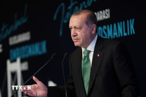 Tổng thống Thổ Nhĩ Kỳ Tayyip Erdogan. (Nguồn: AFP/TTXVN)
