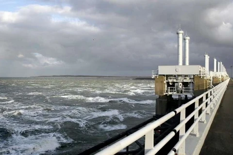 Mực nước biển ở Hà Lan dâng cao kỷ lục trong năm 2017. (Nguồn: phys.org)