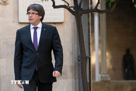 Thủ hiến bị phế truất Carles Puigdemont. (Nguồn: AFP/TTXVN)
