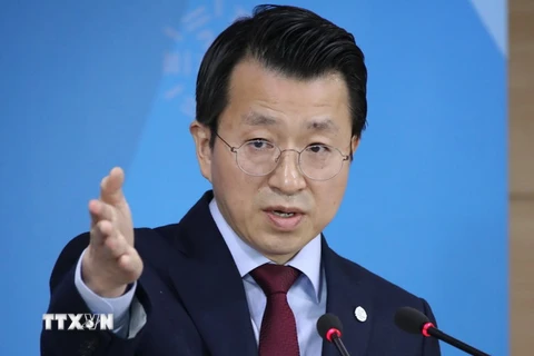 Người phát ngôn của Bộ Thống nhất Hàn Quốc Baik Tae-hyun. (Nguồn: Yonhap/TTXVN)