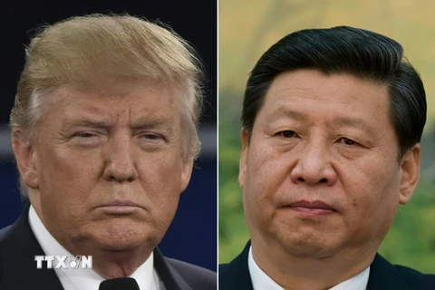 Tổng thống Mỹ Donald Trump (trái) và Chủ tịch Trung Quốc Tập Cận Bình (phải). (Nguồn: AFP/TTXVN)