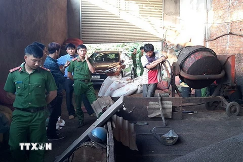 Chế biến càphê bẩn tại cơ sở của bà Nguyễn Thị Thanh Loan bị cơ quan chức năng tỉnh Đắk Nông phát hiện. (Ảnh: TTXVN)