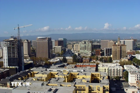 Quang cảnh thành phố San Jose, California, thuộc khu vực thung lũng Silicon. (Nguồn: AFP/TTXVN)