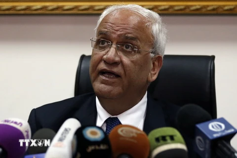 Tổng thư ký PLO Saeb Erekat. (Nguồn: AFP/TTXVN)