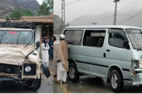 Hiện trường vụ tai nạn tại tỉnh Khyber. (Nguồn: radiotnn.com)